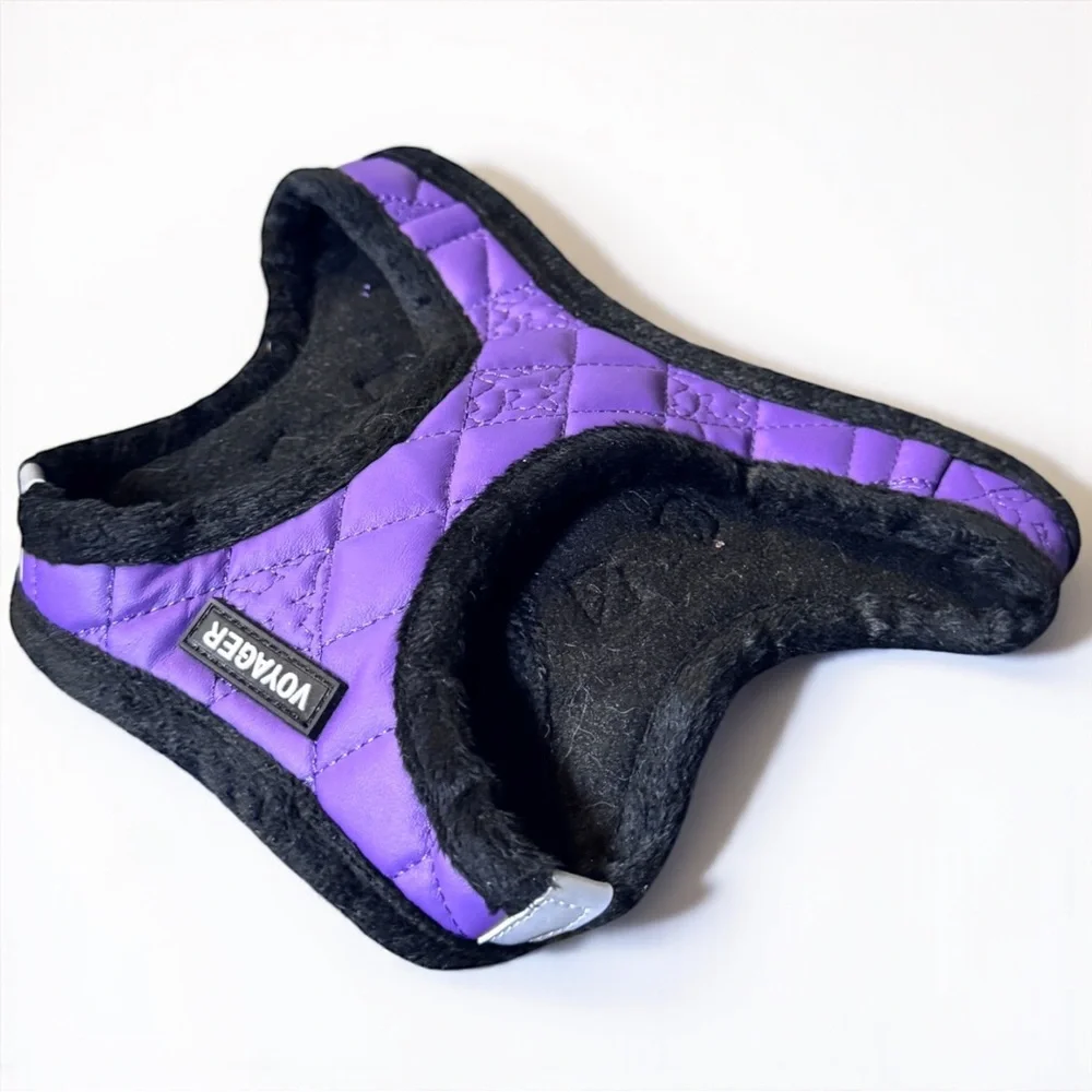 Voyager Step-In Plush Dog Harness Purple Small NWOT Reflective Vest NWOT